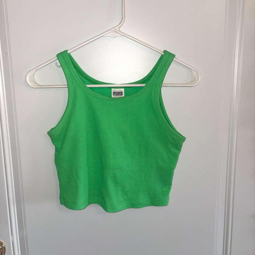 Pink Victoria’s Secret cropped tank top